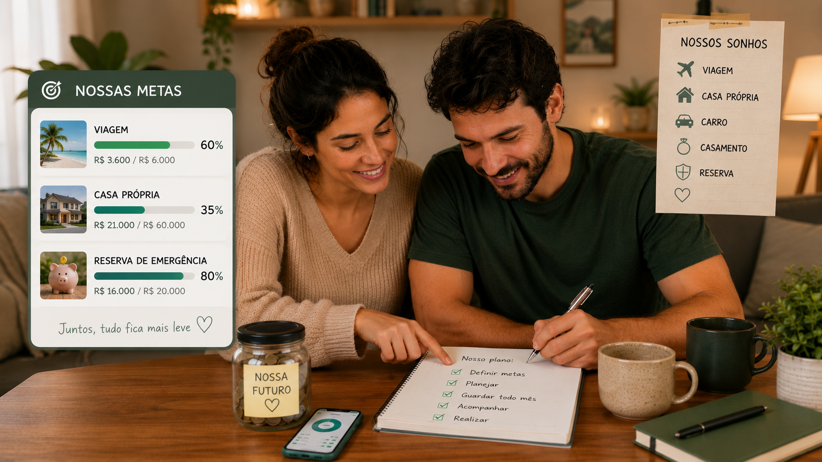 Os sonhos do casal: do 'um dia a gente faz' ao plano de verdade